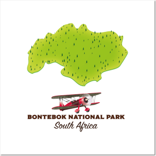 Bontebok National Park South Africa map Posters and Art